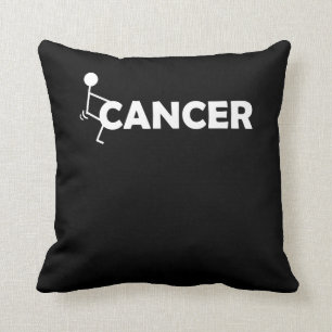 F Cancer Rolig Stickfigur Skruva Det Kudde