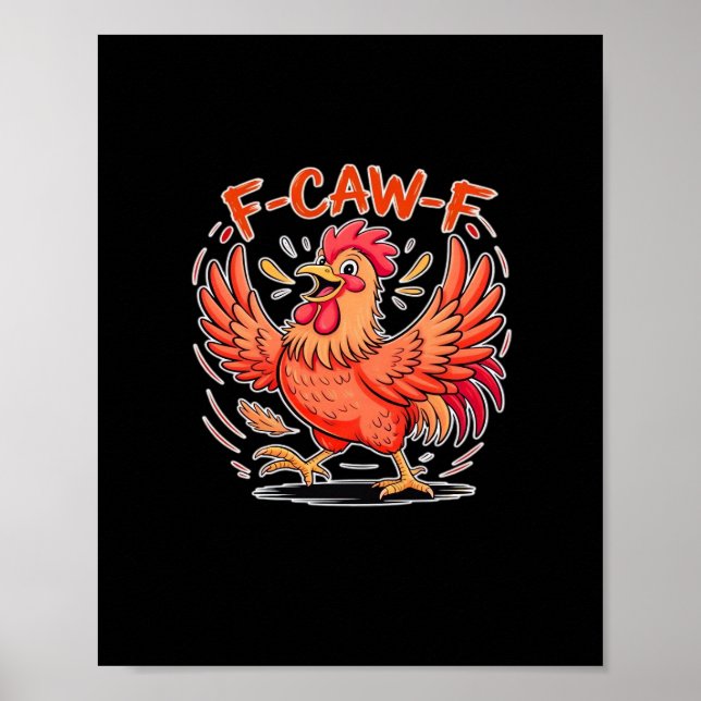 F-Caw-F Attitude Classic Retro Style Poster (Framsidan)