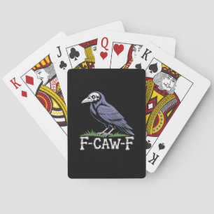 F-Caw-F Ben Text Skalle Korp - Gotisk Makaber Humo Casinokort