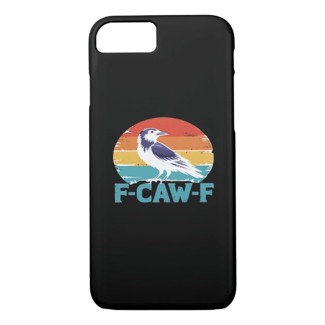 F-Caw-F Bird Crow Funny Crow Lover Aesthetic Style Case-Mate iPhone Skal (Baksida)