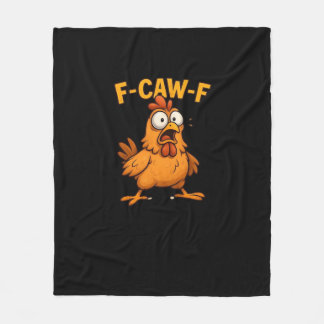 F Caw F Bird Lovers Pun Cool Unique Design Fleecefilt
