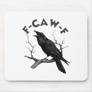 F-caw-f Black Kråka Pun Funny Bird Cawing Grunge H Musmatta