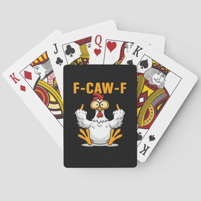 F-Caw-F Chicken Classic Funny Trendy Casinokort (Baksidan)