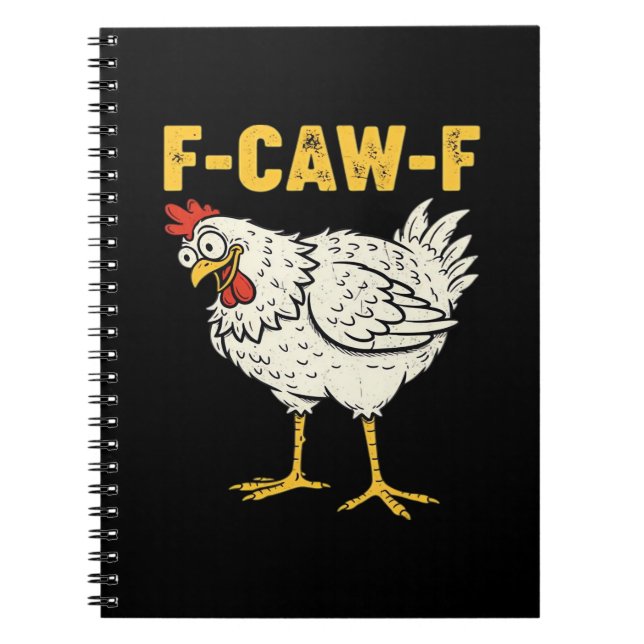 F-Caw-F Chicken Classic Retro Cool Anteckningsbok (Framsidan)
