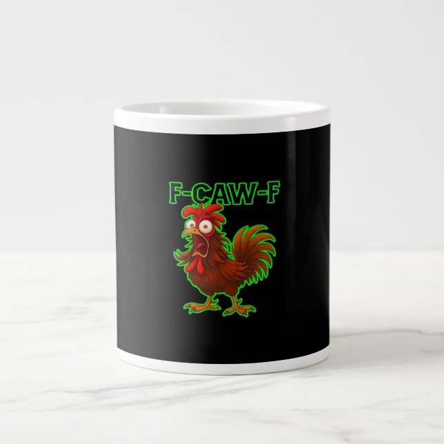 F-Caw-F Chicken Classic Retro Graphic Jumbo Mugg (Framsidan)