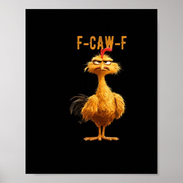 F-Caw-F Chicken Classic Retro Stil Poster (Framsidan)