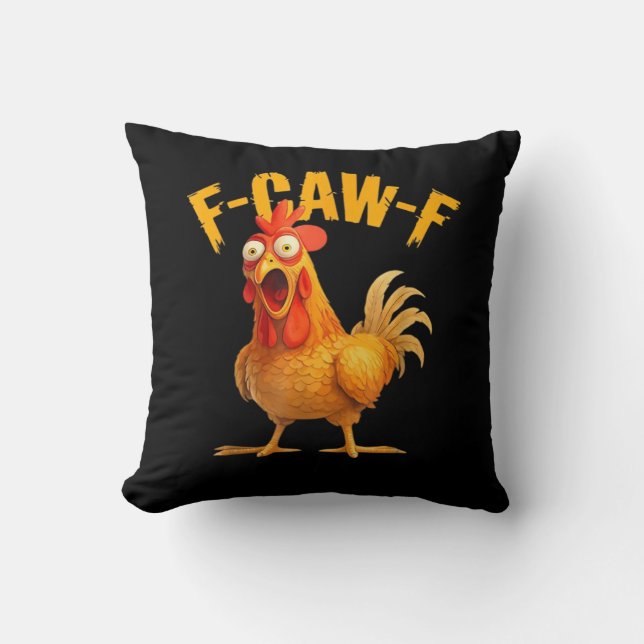 F-Caw-F Chicken Classic Retro Style Kudde (Framsida)