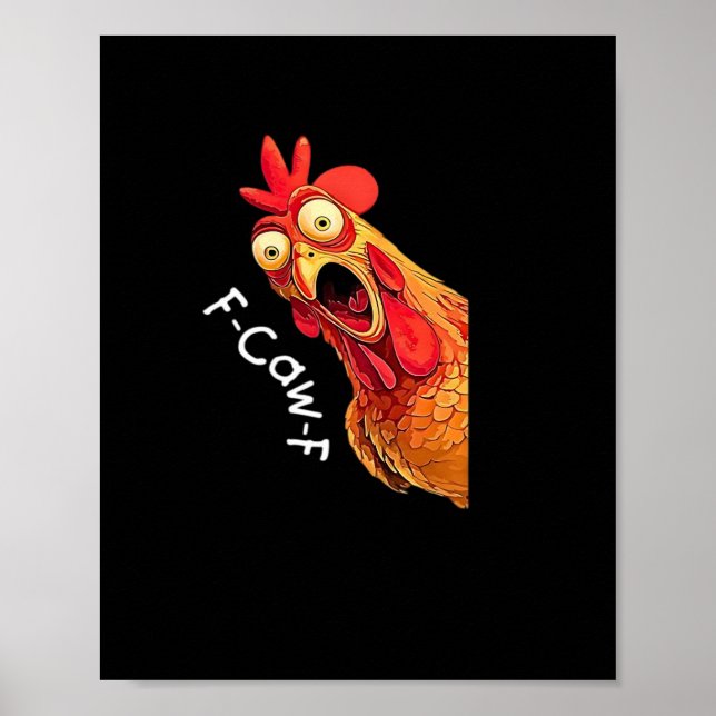 F-Caw-F-Chicken Classic Vintage Graphic Poster (Framsidan)
