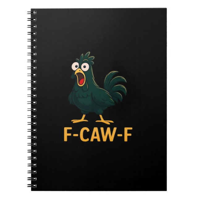 F-Caw-F Chicken Classic Vintage Stil Anteckningsbok (Framsidan)