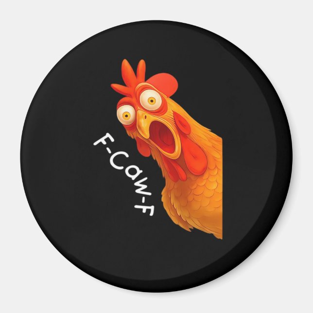 F-Caw-F Chicken Essential Classic Retro Magnet (Framsidan)