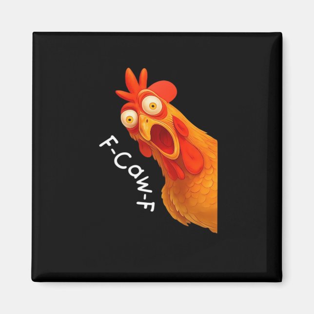 F-Caw-F Chicken Essential Classic Retro Magnet (Framsidan)