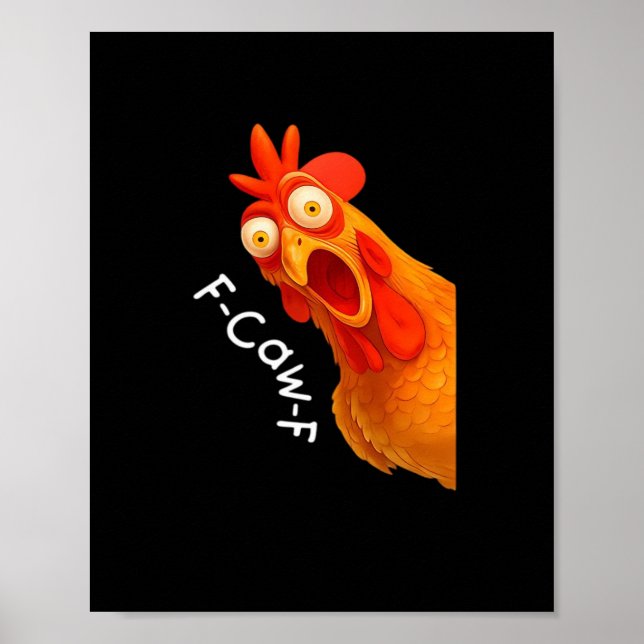 F-Caw-F Chicken Essential Classic Retro Poster (Framsidan)