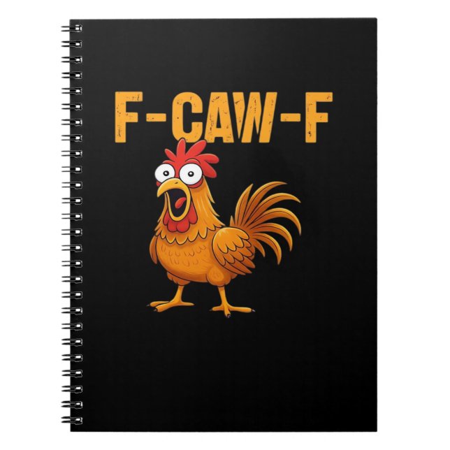 F-Caw-F-Chicken Essential Enkel Design Anteckningsbok (Framsidan)