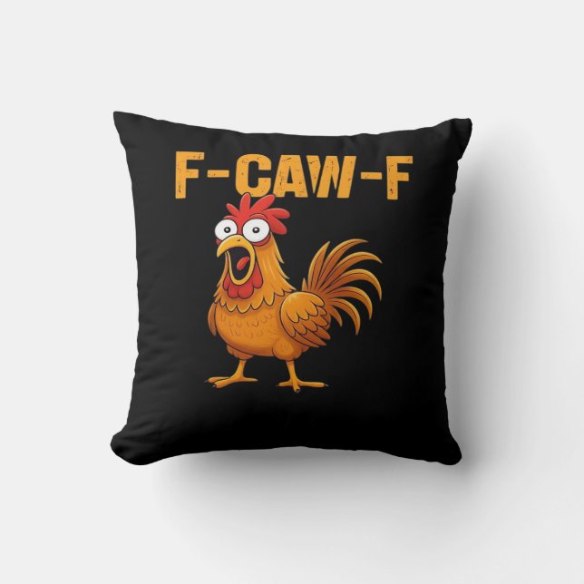 F-Caw-F-Chicken Essential Enkel Design Kudde (Framsida)