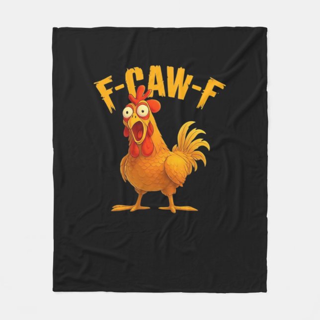 F-Caw-F-Chicken Essential Vintage Cool Fleecefilt (Framsidan)