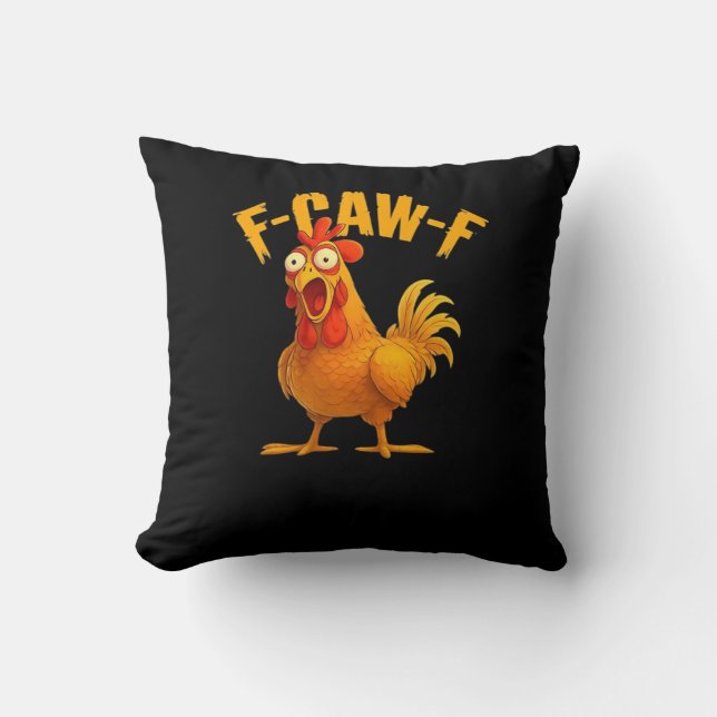 F-Caw-F-Chicken Essential Vintage Cool Kudde (Framsida)