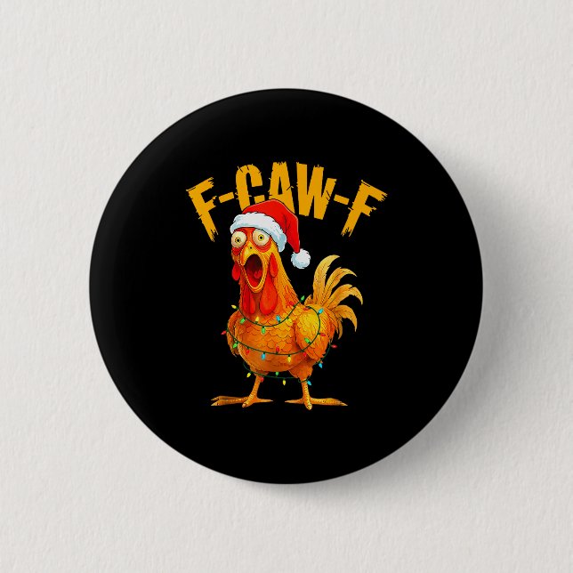 F-caw-f Chicken Fcawf Chicken Christmas Light Sant Knapp (Framsida)