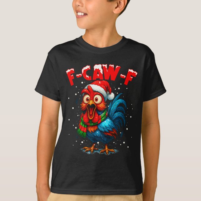 F-caw-f Chicken Fcawf Rooster Coffee Christmas Fca T Shirt (Framsida)