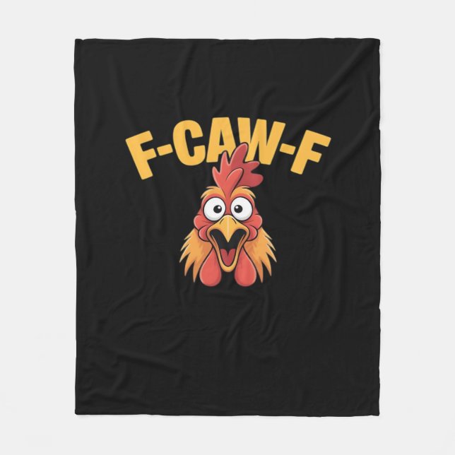 F-Caw-F Chicken Funny Chicken Trendy Casual Fleecefilt (Framsidan)