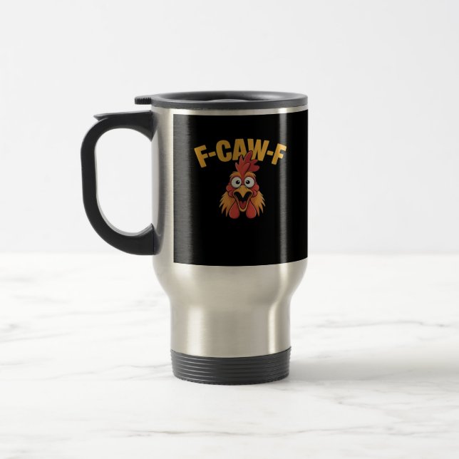 F-Caw-F Chicken Funny Chicken Trendy Casual Resemugg (Vänster)
