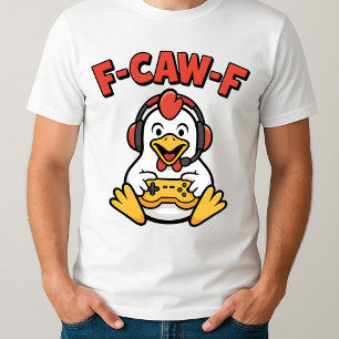 F-Caw-F Chicken Gamer Funny Graphic Japanskt PM T Shirt