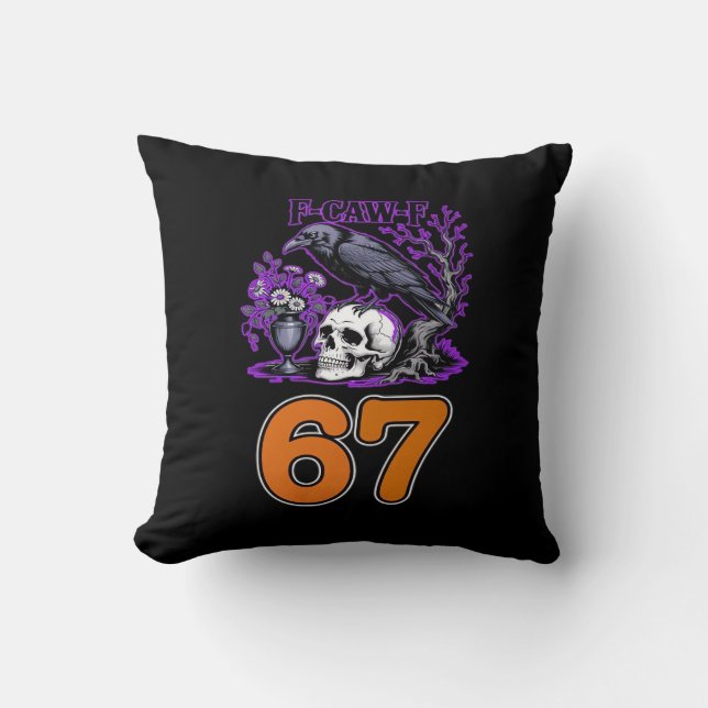 F-Caw-F Chicken Halloween Classic Funny Trendy Kudde (Framsida)