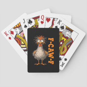 F-Caw-F-Chicken Ivrigts Färgglada Roliga Tupp Me Casinokort