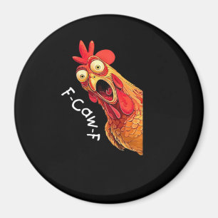 F-Caw-F-Chicken Klassisk Vintage-grafik Magnet