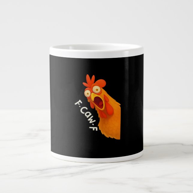 F-Caw-F Chicken Retro Classic Jumbo Mugg (Framsidan)