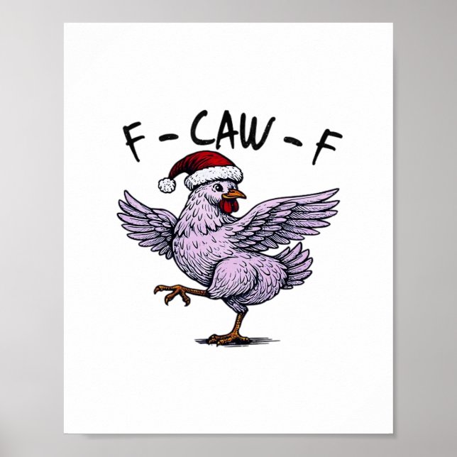 F-Caw-F Chicken Retro Classic Poster (Framsidan)