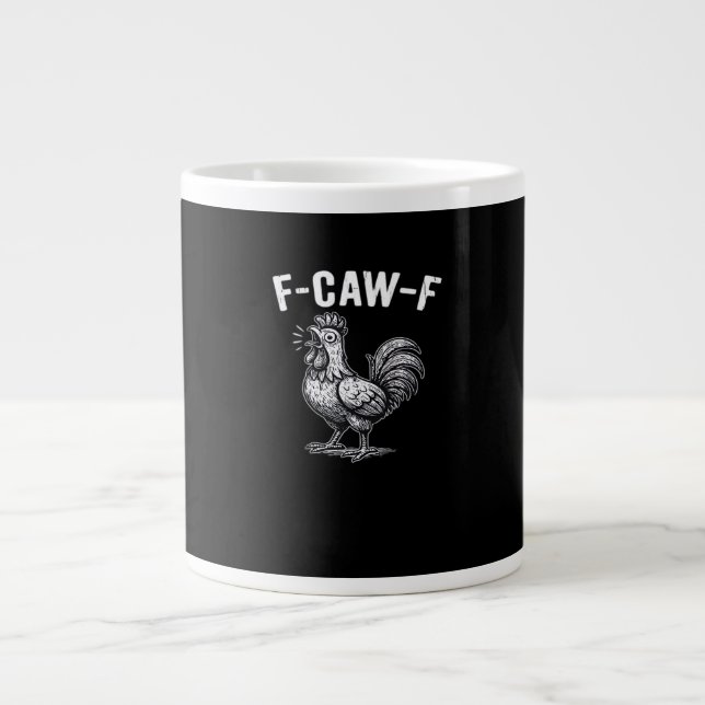 F-Caw-F Chicken Retro Graphic Jumbo Mugg (Framsidan)
