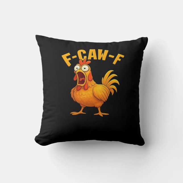 F-Caw-F-Chicken Viktig Rolig Citat Kudde (Framsida)
