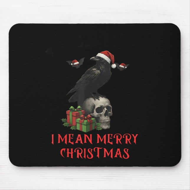 F-caw-f Christmas Crow Funny Goth Christmas Skull  Musmatta (Framsidan)