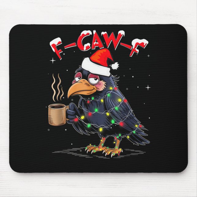 F-caw-f Christmas Crow Xmas Goth Lights Santa Hat  Musmatta (Framsidan)