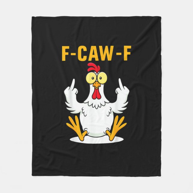 F-Caw-F Citat Tupp Meme Fleecefilt (Framsidan)