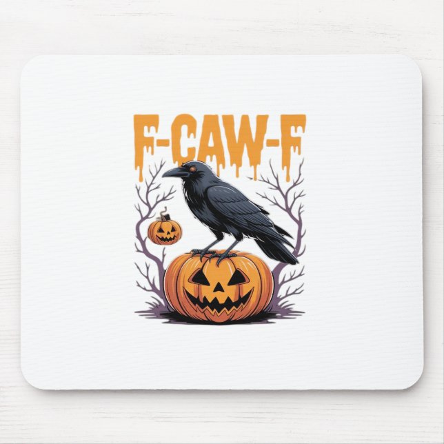 F-Caw-F Classic Halloween Raven Pumpkin Tee - Spoo Musmatta (Framsidan)