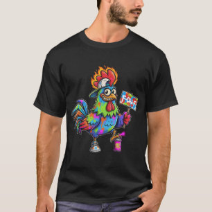 F-CAW-F Cluck Funky Tupp Graffiti Chicken T Shirt