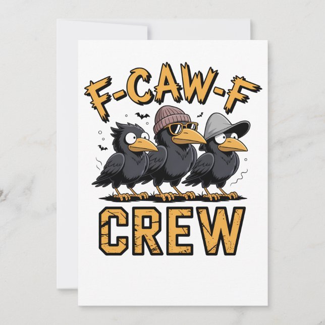 F-Caw-F Crew Funny Matching Cousins Outfit Kort (Framsida)