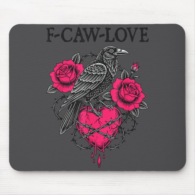 F Caw F Crow Anti Valentine's Day Dark Gothic Brok Musmatta (Framsidan)