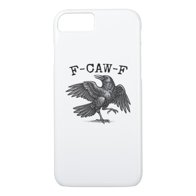 F-Caw-F Crow, Bird Cawing Grunge Cool Unique Case-Mate iPhone Skal (Baksida)