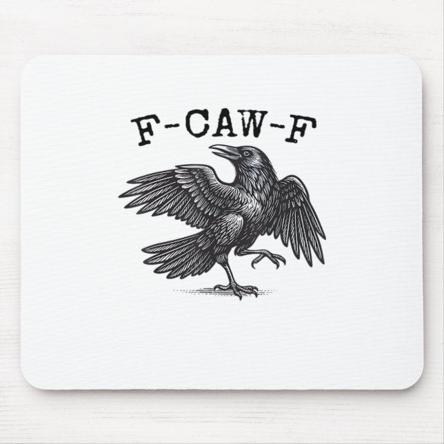 F-Caw-F Crow, Bird Cawing Grunge Cool Unique Musmatta (Framsidan)