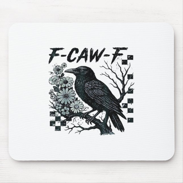 F-Caw-F Crow Bird Retro Classic Musmatta (Framsidan)