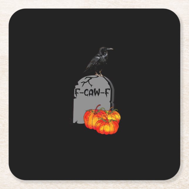 F-Caw-F Crow Classic Retro Cool Underlägg Papper Kvadrat (Framsidan)