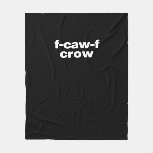 F-Caw-F Crow Funny Crow Retro Classic Fleecefilt (Framsidan)