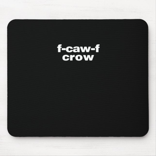 F-Caw-F Crow Funny Crow Retro Classic Musmatta (Framsidan)