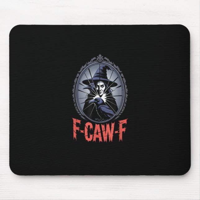 F-Caw-F Crow Funny Gothic Moon Bird Halloween Crea Musmatta (Framsidan)