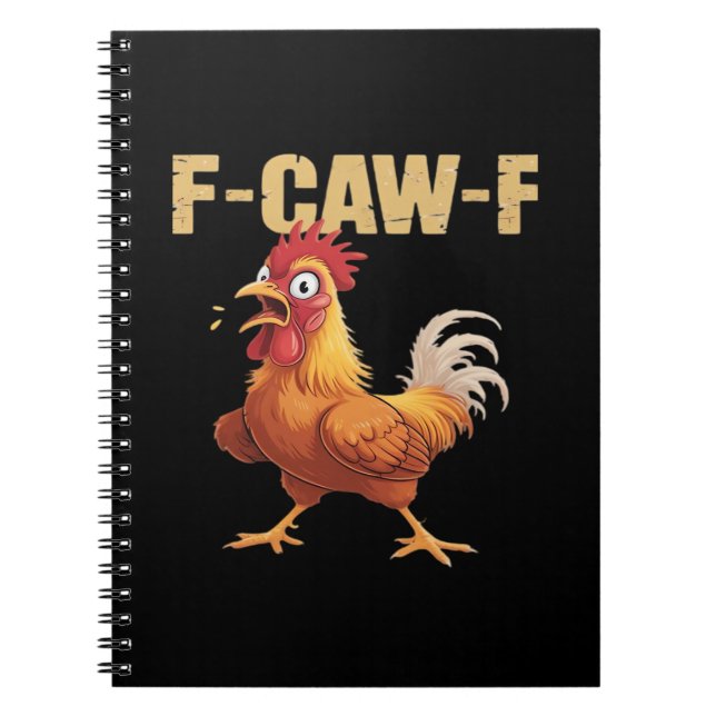 F-Caw-F Crow Gothic Funny Humor Anteckningsbok (Framsidan)