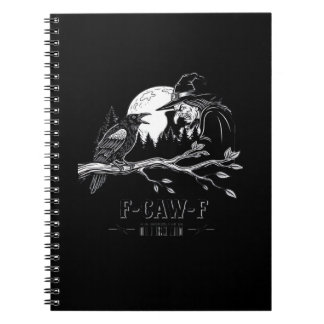 F-Caw-F Crow Halloween Witch F-Caw-F Anteckningsbok