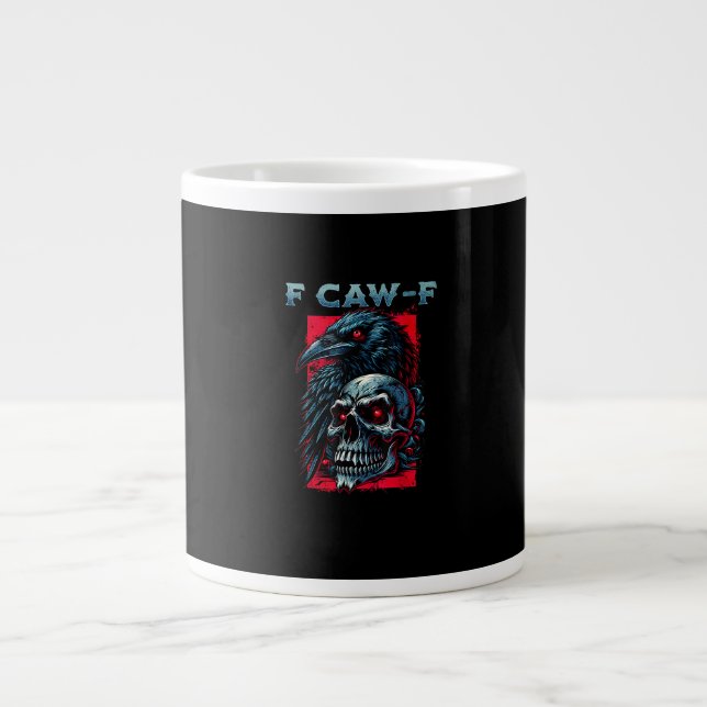 F-Caw-F Crow Humorous Graphic Jumbo Mugg (Framsidan)