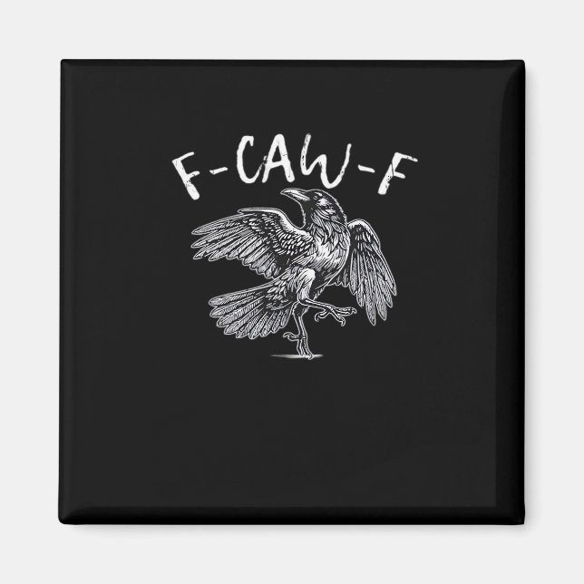 F-Caw-F Crow Retro Classic Magnet (Framsidan)